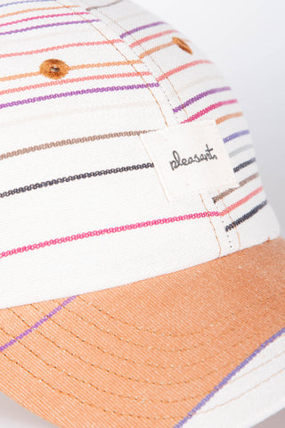 Color-blocked orange upcycled cap