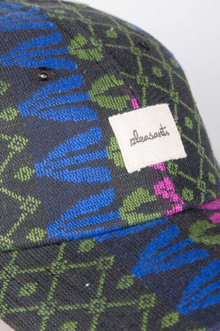 Geometric multicolored upcycled cap