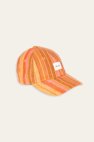 Marled orange upcycled cap