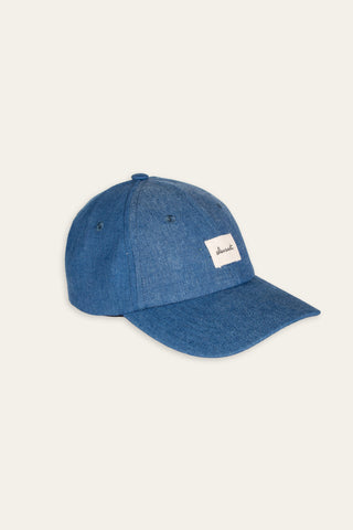Marled blue upcycled cap