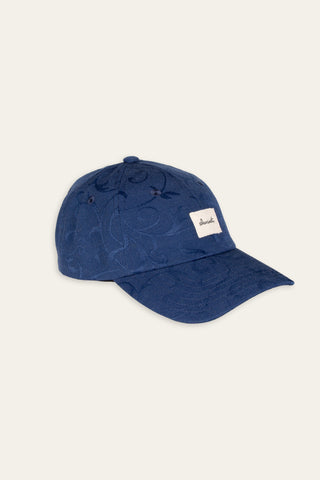 Tonal navy upcycled cap