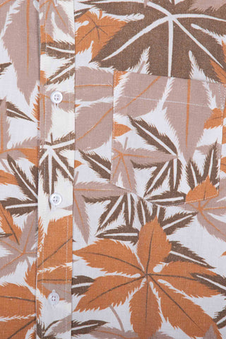 Textured earthy orange upcycled shirt