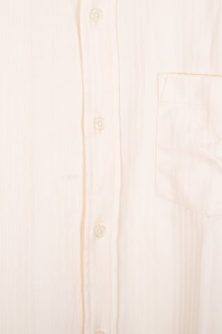 Textured beige upcycled shirt