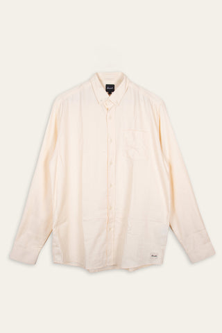 Textured beige upcycled shirt