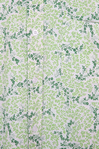 Botanical green upcycled shirt