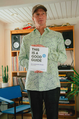 Botanical green upcycled shirt