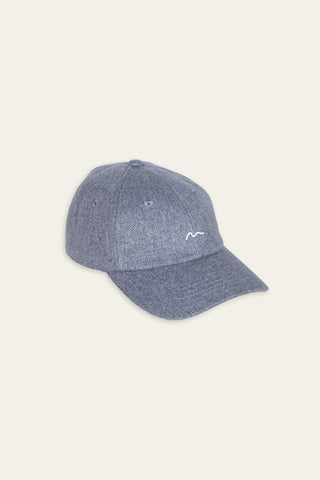 Hills waves soft blue upcycled cap