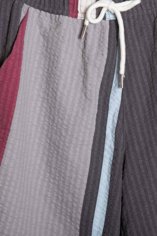 Urban striped grey upcycled shorts