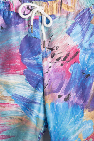 Artistic blue upcycled shorts