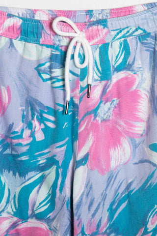 Fresh floral blue upcycled shorts