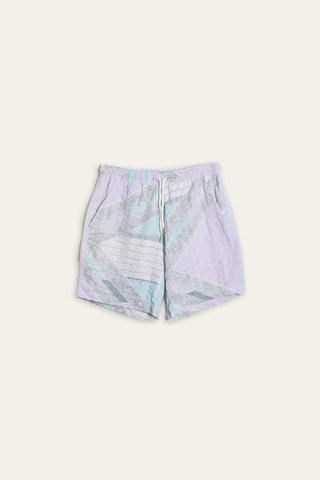 Soft abstract blue upcycled shorts