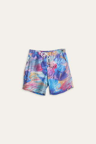 Artistic blue upcycled shorts