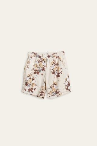 Charming beige upcycled shorts