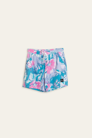 Fresh floral blue upcycled shorts