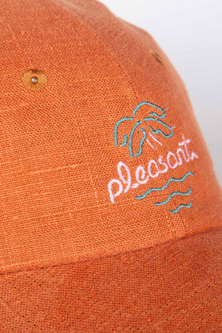 Beach bar burnt orange upcycled cap