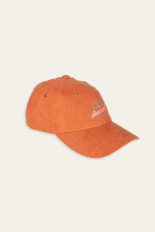 Beach bar burnt orange upcycled cap