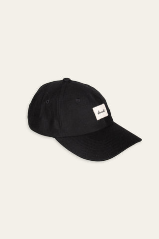 Refined black upcycled cap