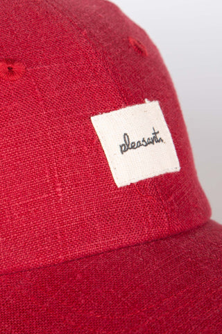 Rugged red upcycled cap
