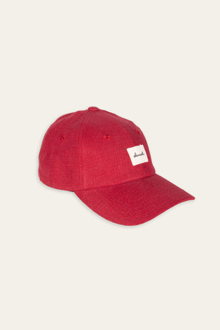 Rugged red upcycled cap