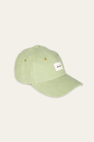 Soft muted green upcycled cap