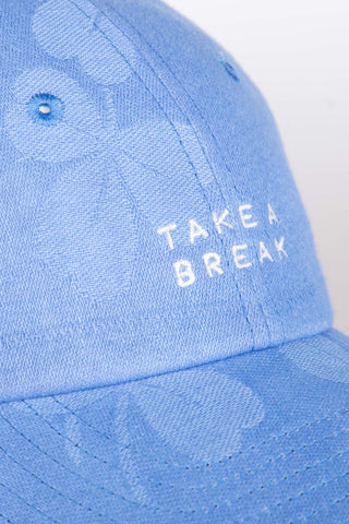 Take a break blue upcycled cap