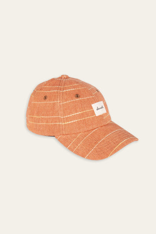 Rustic orange upcycled cap