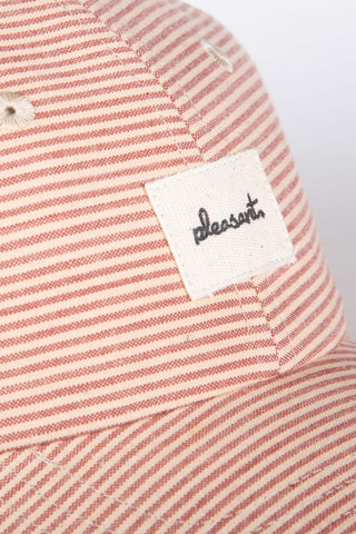 Edgy striped coral upcycled cap