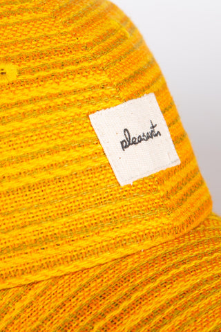 Bold yellow upcycled cap