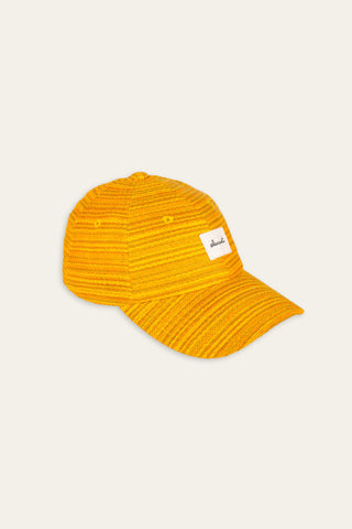 Bold yellow upcycled cap
