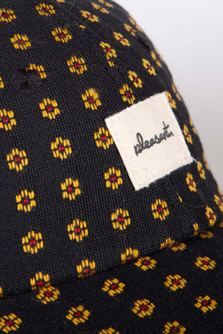Urban patterned black upcycled cap