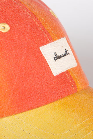 Playful orange upcycled cap