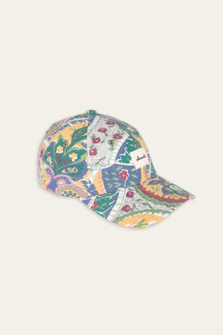 Whimsical multicolored upcycled cap