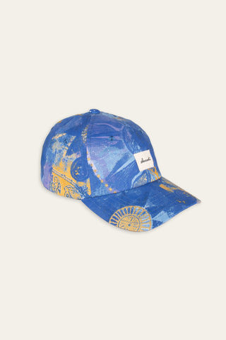 Full moons shooting stars upcycled cap