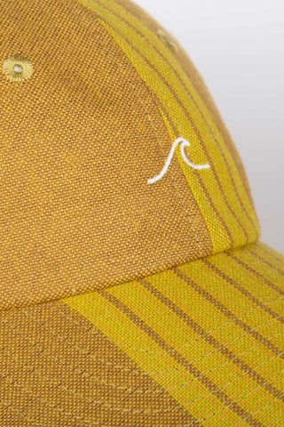 Wave green curtain upcycled cap