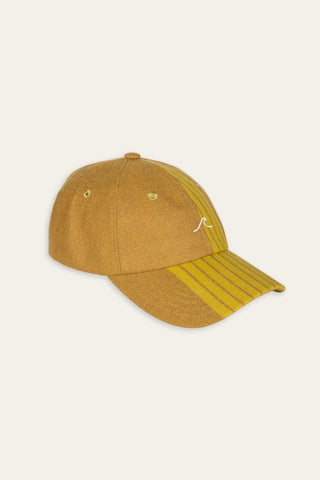 Wave green curtain upcycled cap