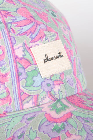 Chic pastel patterned upcycled cap