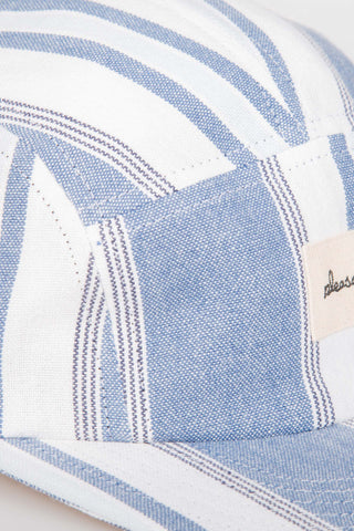 Coastal striped upcycled cap