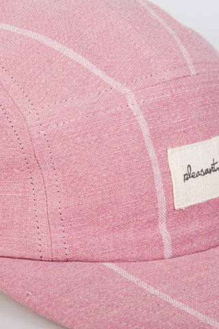 Geometric pink upcycled cap