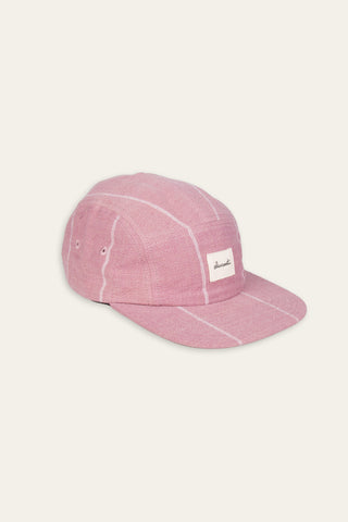 Geometric pink upcycled cap