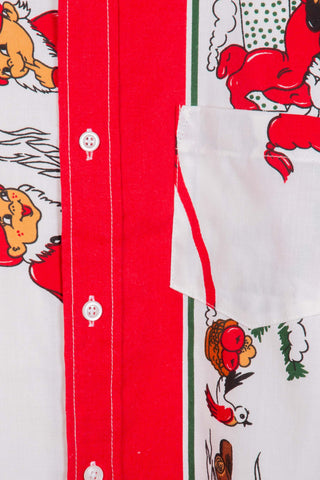 North pole in Christmas upcycled shirt