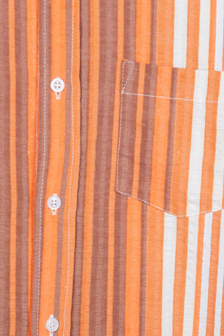 70s retro stripes upcycled shirt