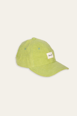 Heathered lime upcycled cap