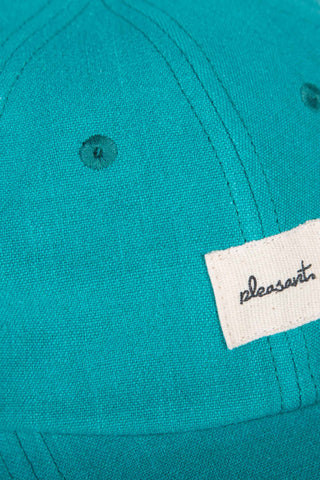 Twill teal upcycled cap