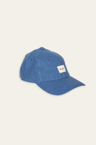 Jacquard blue upcycled cap