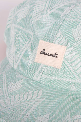 Jacquard mint green upcycled cap