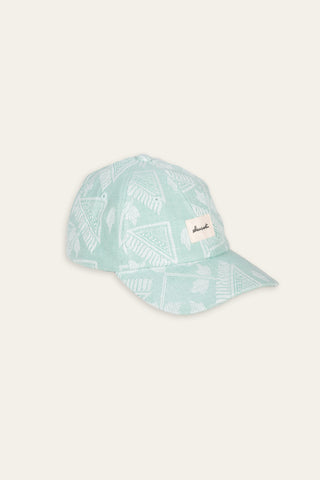 Jacquard mint green upcycled cap