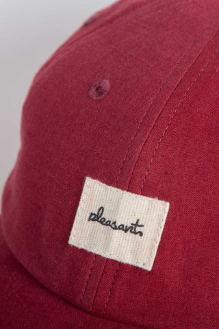 Washed red upcycled cap