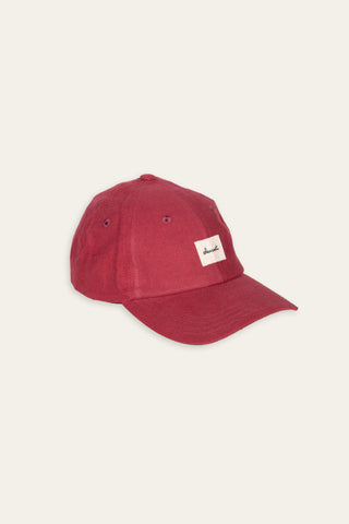 Washed red upcycled cap