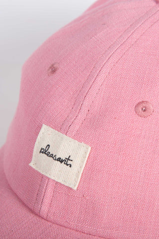 Woven pink upcycled cap