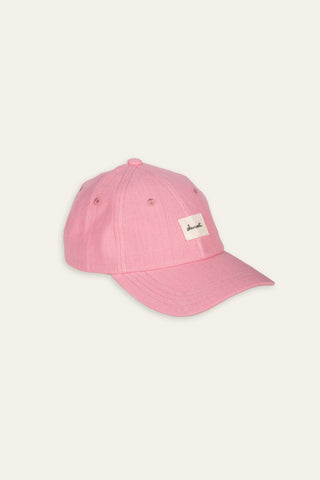 Woven pink upcycled cap